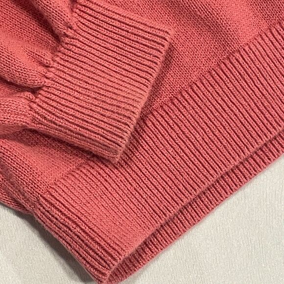 ~ JANIE and JACK 4 Dog Ruffle Shoulder Sweater*, Mauve Cotton Knit, Ribbed Cuff - Picture 12 of 16